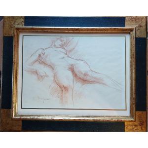 Drawing "female Nude" Signed Despiau