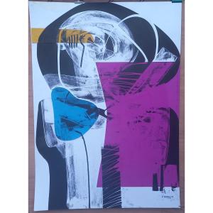 Abstract Work By Xavier Zevaco From The 70s