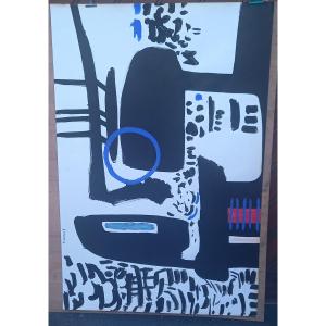 Abstract Work By Xavier Zevaco From The 70s