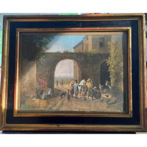 Farmyard, Gouache Circa 1800