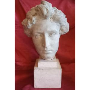Plaster Cast Representing The Portrait Of Marie Rudel (1903) By Charles Despiau