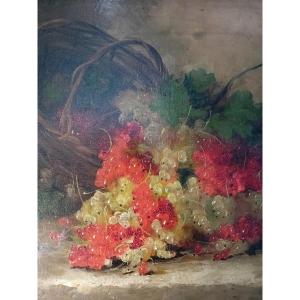 Redcurrants In Bouquet Oil On Canvas 