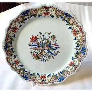 Rouen Earthenware Plate Signed Dieul