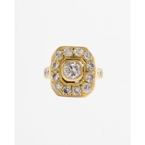 Yellow Gold And Diamond Ring