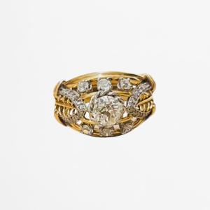 Rose Gold And Diamond Dome Ring