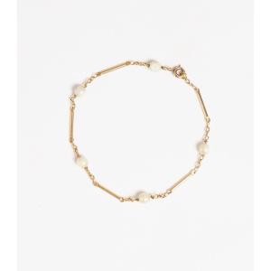 Yellow Gold And Pearl Bracelet