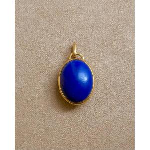 Yellow Gold And Lapis Lazuli Pendant