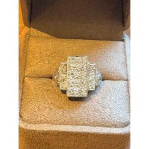 Art Deco Ring, Platinum And Diamonds