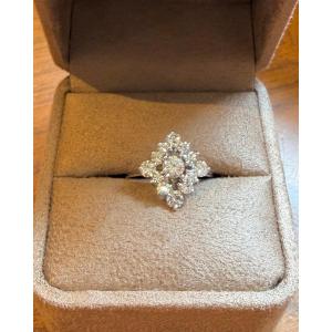 Losange Ring In White Gold And Diamonds