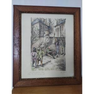 Original Strong Water – Paris -petits Metiers Du 19th – Th. Adam – 20th Century.