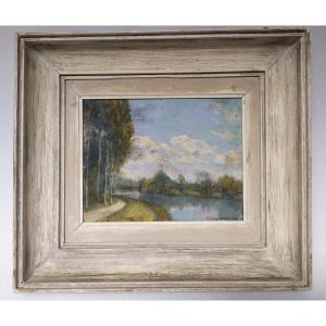 Oil On Wooden Panel – Edmond Delphaut – 20th Century.