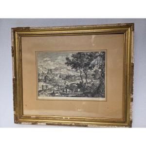 Engraving By Adam Perelle, 17th Century French Sculptor And Designer.