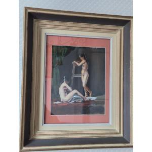 Oil On Canvas - Joseph Moy - Women At The Easel. 20th Century