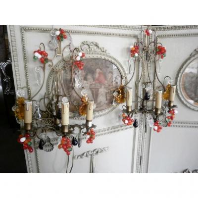 Pair Of Appliques - XXth C.