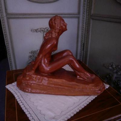 Chiparus - Terra Cotta - Naked Woman Art Deco