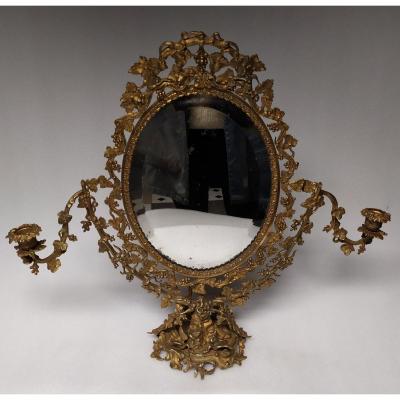 Gilt Bronze Dressing Mirror – 19th Century
