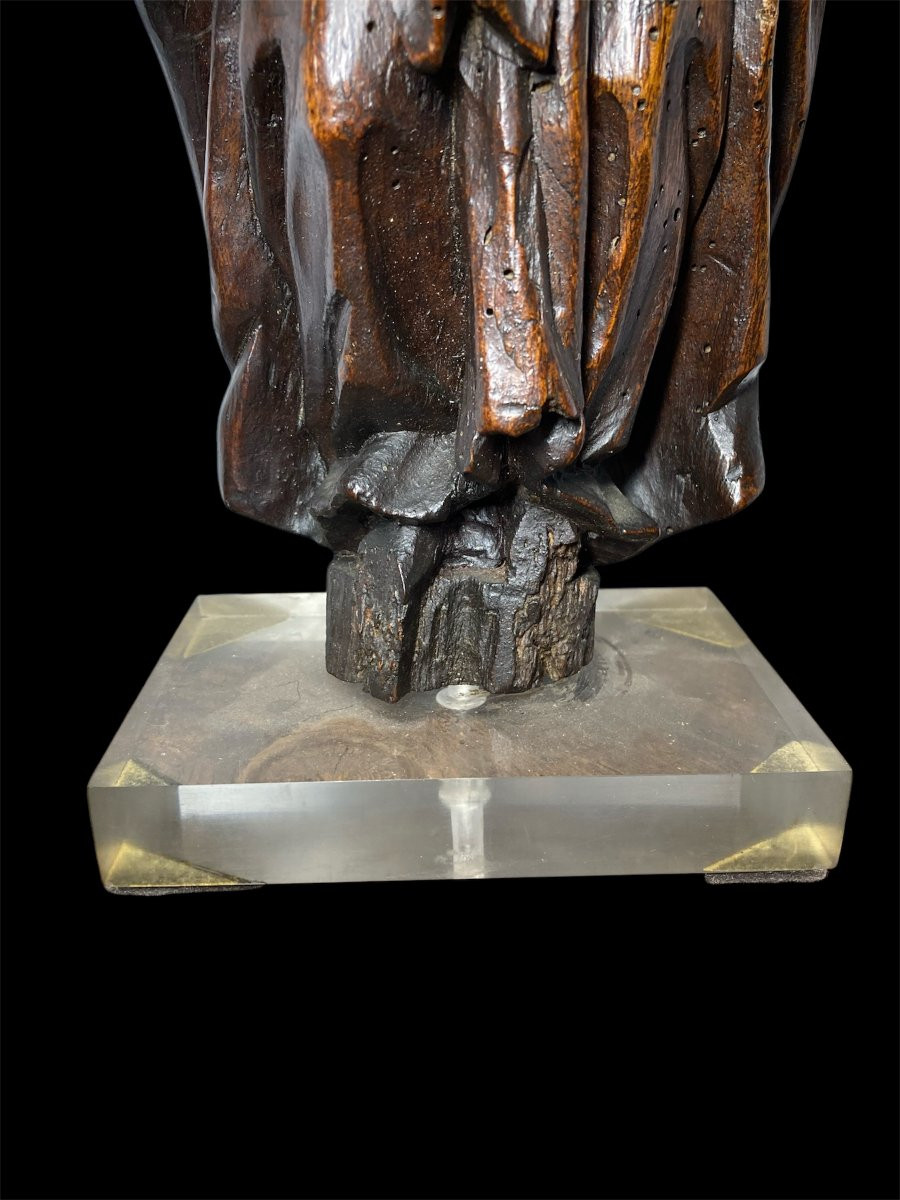 Inizi XVI secolo - Legno scolpito - Scultura fiamminga raffigurante La Maddalena-photo-2