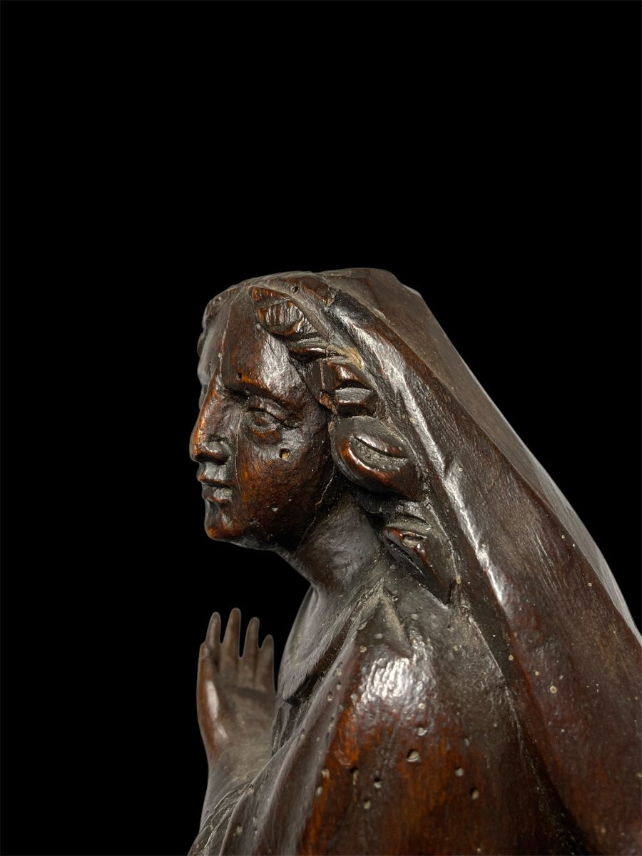 Inizi XVI secolo - Legno scolpito - Scultura fiamminga raffigurante La Maddalena-photo-7