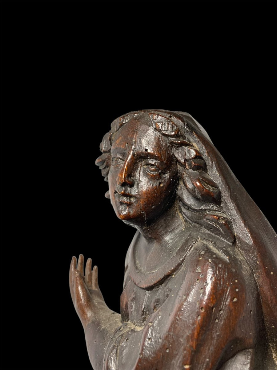 Inizi XVI secolo - Legno scolpito - Scultura fiamminga raffigurante La Maddalena-photo-8