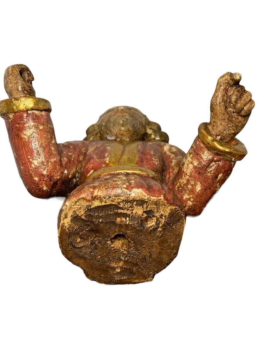 Inizio XVI secolo - Germania - Busto di Cristo Giudice in legno policromo-photo-8
