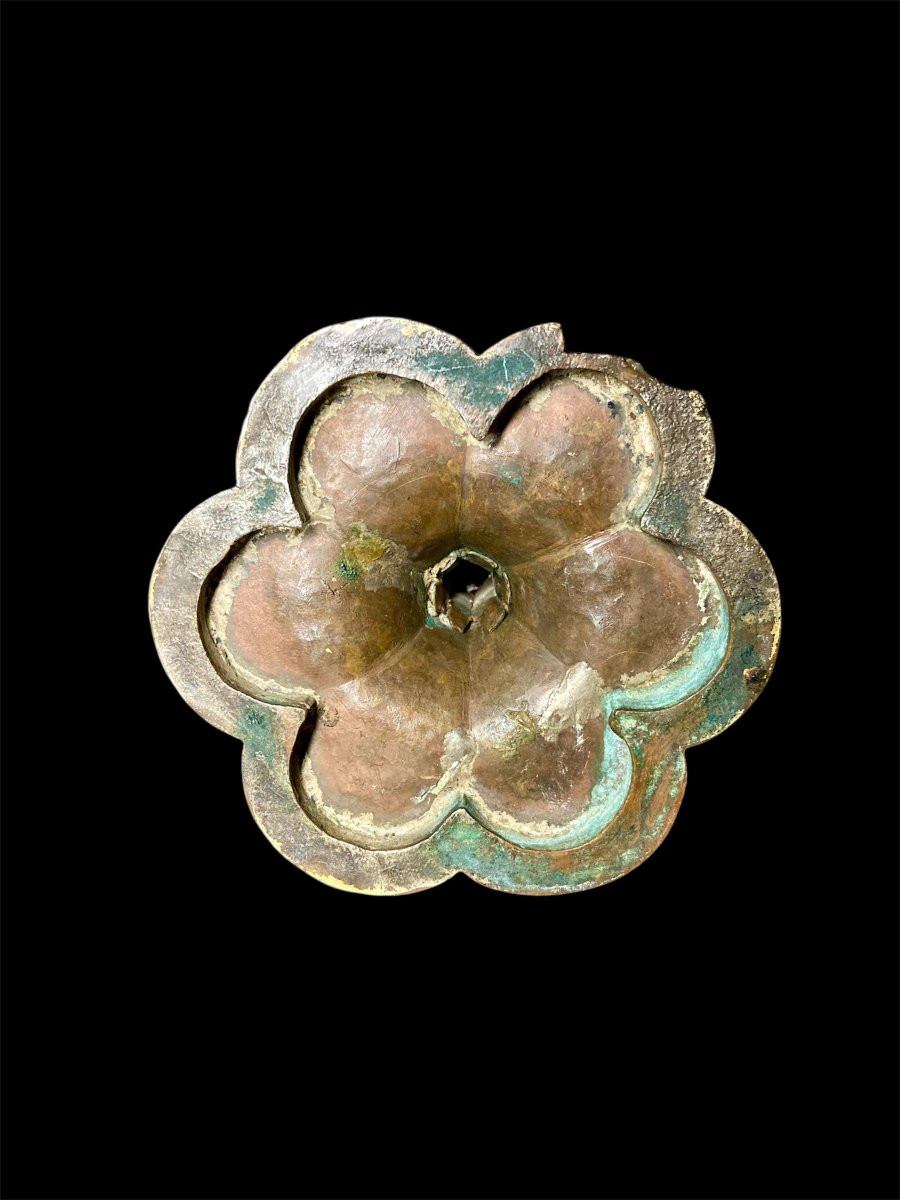 XV sec. - Francia - Reliquiario gotico in rame dorato-photo-7