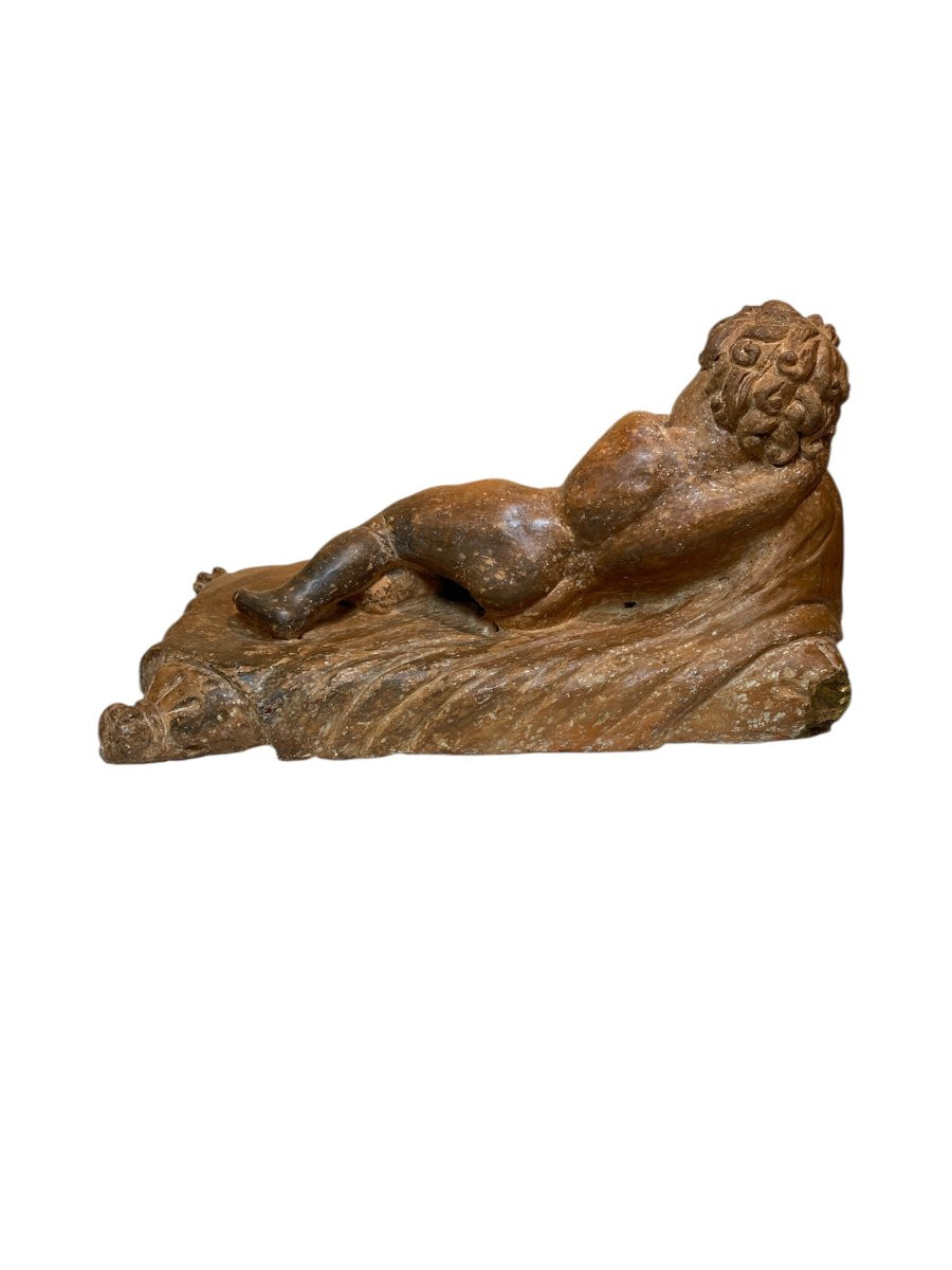 Roma - XVII sec. - Terracotta - Vanitas con putto e teschio-photo-7