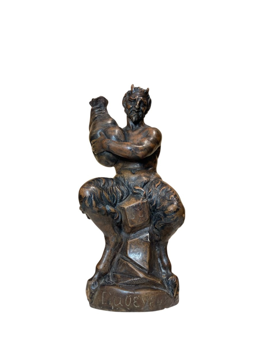 XIX sec. - Italia - Figura di satiro in terracotta-photo-3