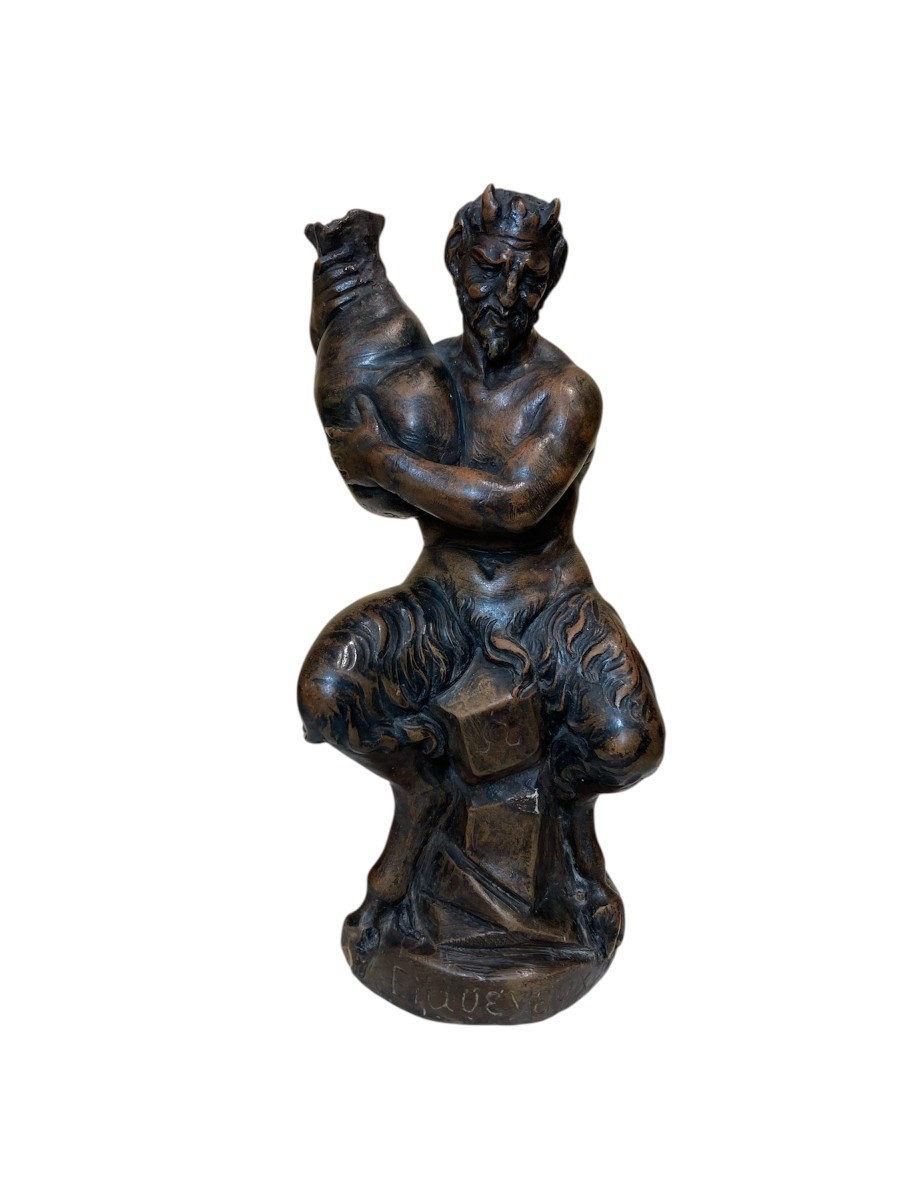 XIX sec. - Italia - Figura di satiro in terracotta