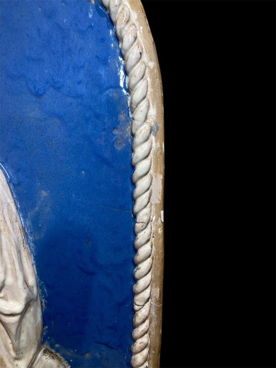 Metà del XVI sec. - Firenze - Terracotta invetriata -  Madonna dell’Umiltà con Bambino-photo-4