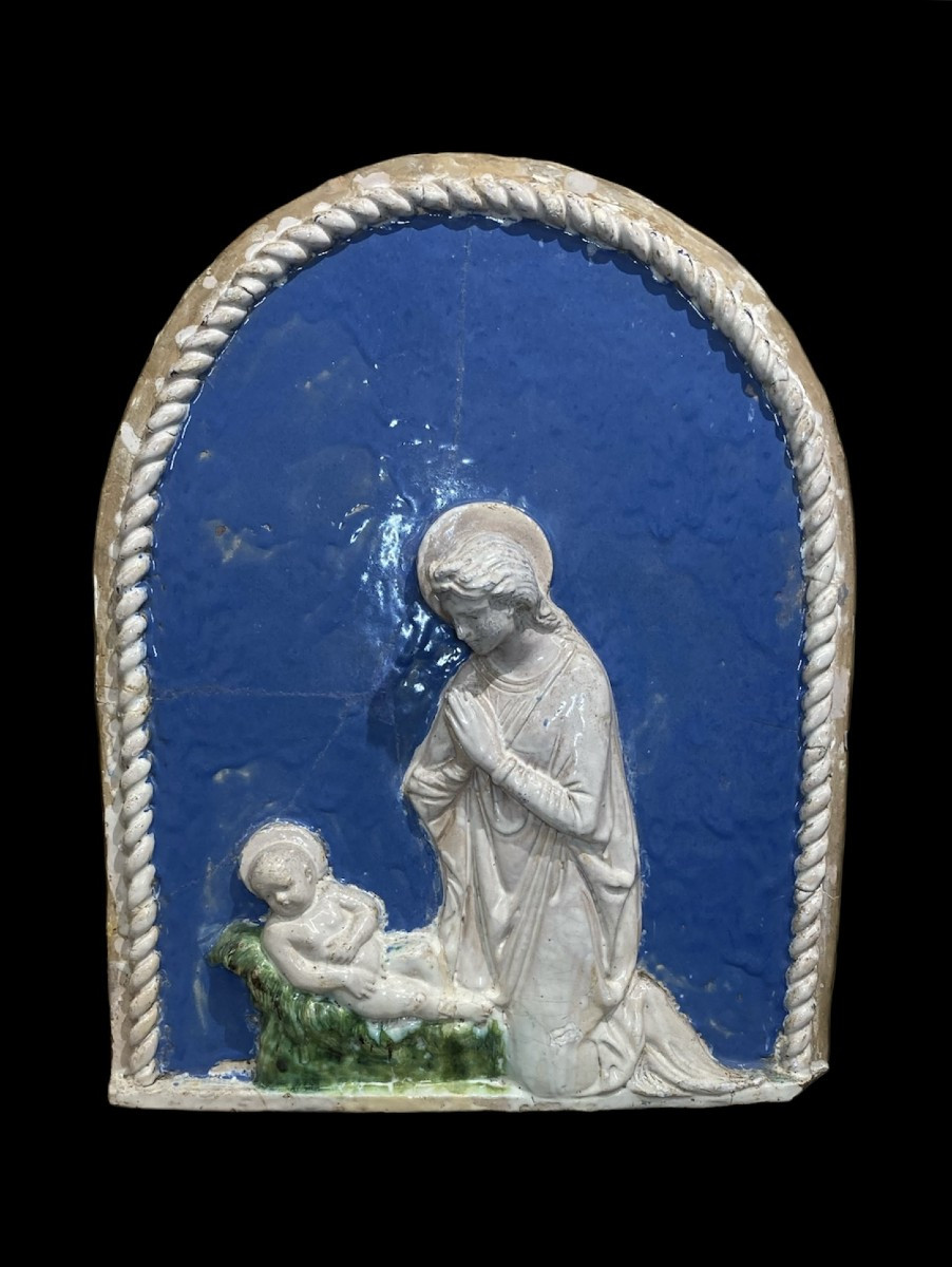 Metà del XVI sec. - Firenze - Terracotta invetriata -  Madonna dell’Umiltà con Bambino