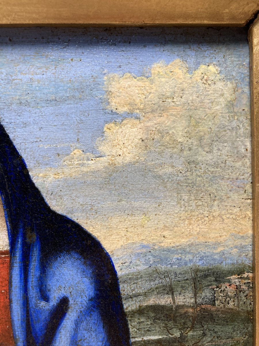 Lorenzo Costa (Ferrara, 1460 - Mantova, 1535) - Bottega di - Madonna del Libro - 1520/1530-photo-3