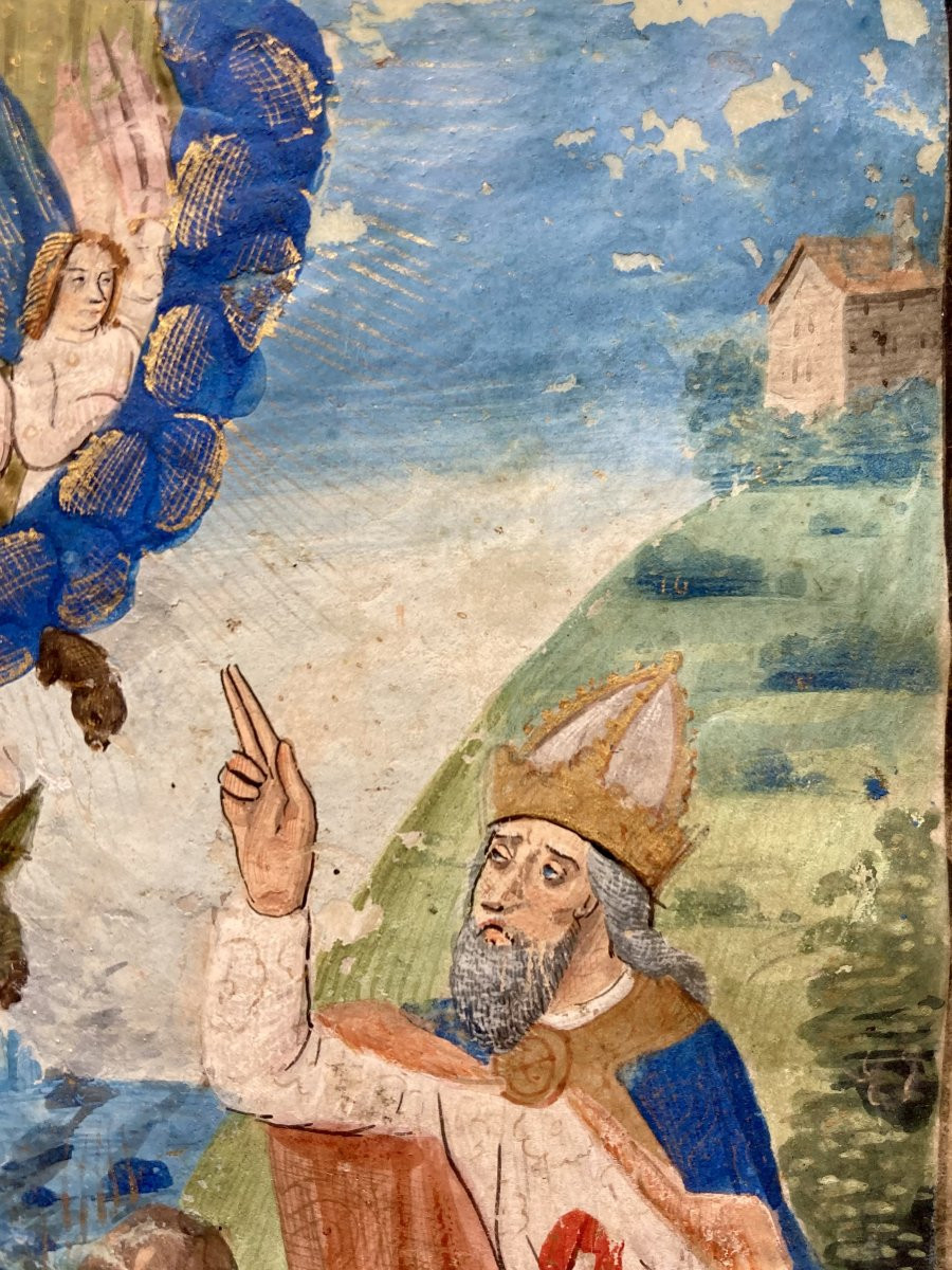 Miniatura su pergamena - La Caduta degli Angeli Ribelli - Scuola di Tours - 1470-1480-photo-2