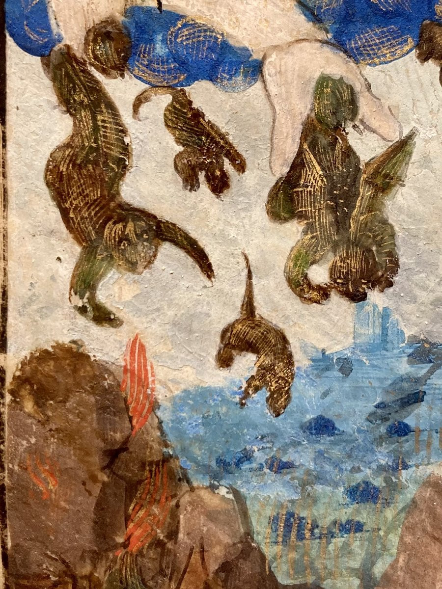 Miniatura su pergamena - La Caduta degli Angeli Ribelli - Scuola di Tours - 1470-1480-photo-4