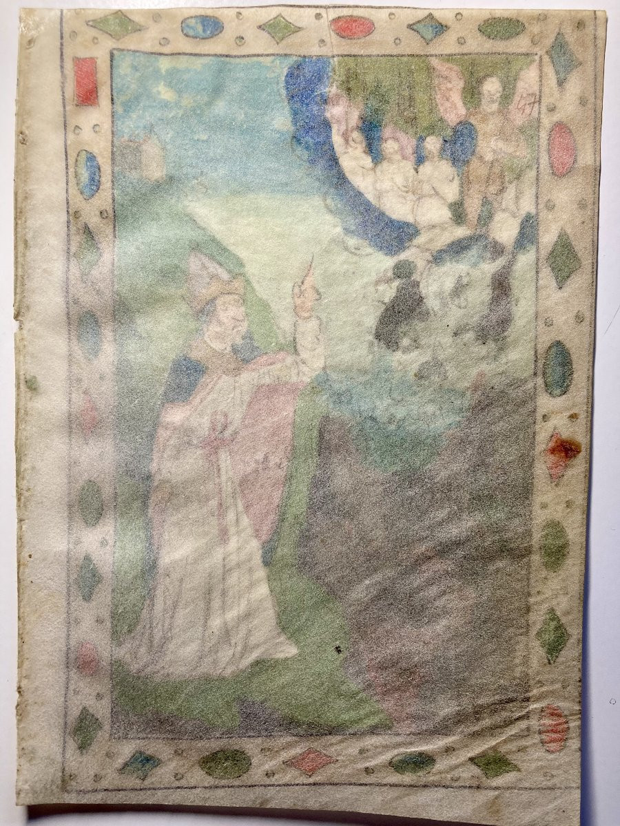 Miniatura su pergamena - La Caduta degli Angeli Ribelli - Scuola di Tours - 1470-1480-photo-1