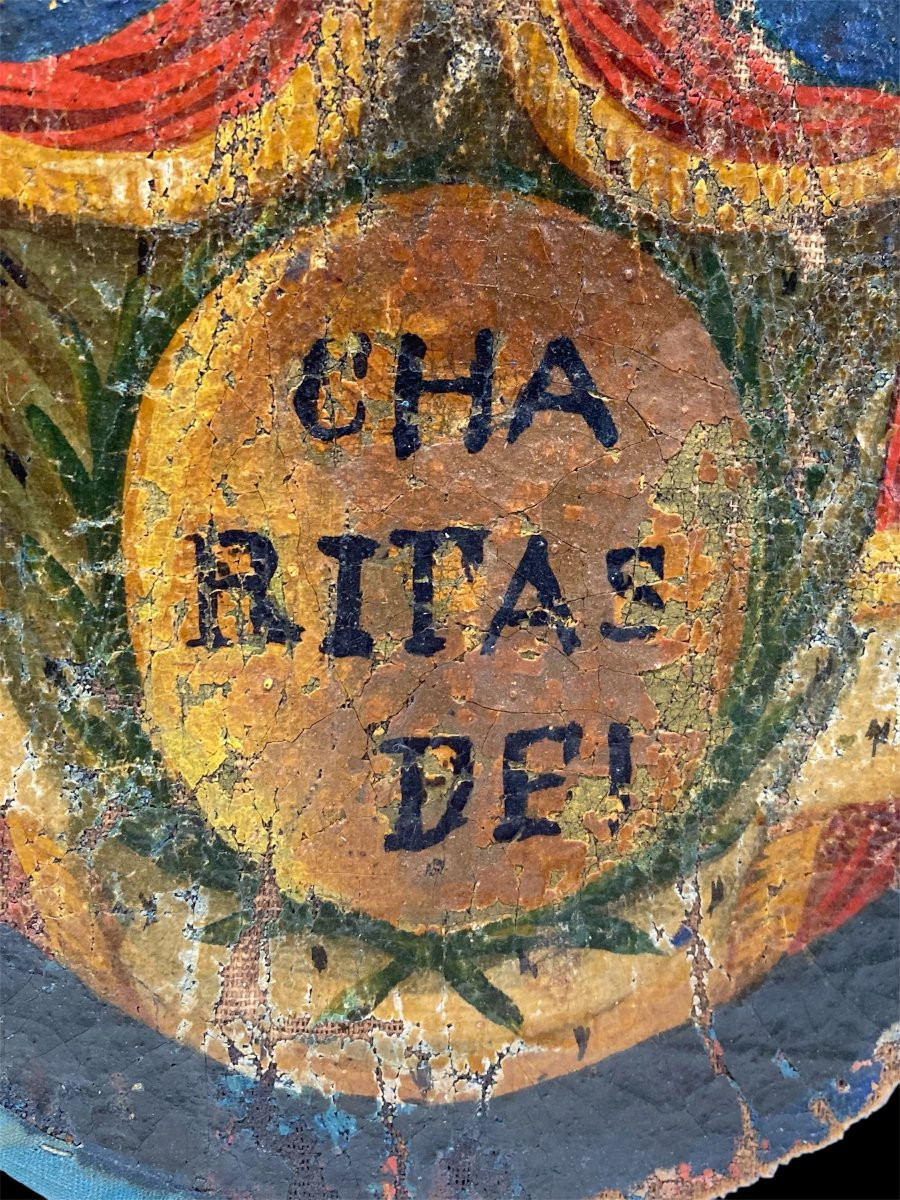 Fine del XVIII sec. - Olio su tela - Stemma dell'Ordine dei Minimi-photo-2