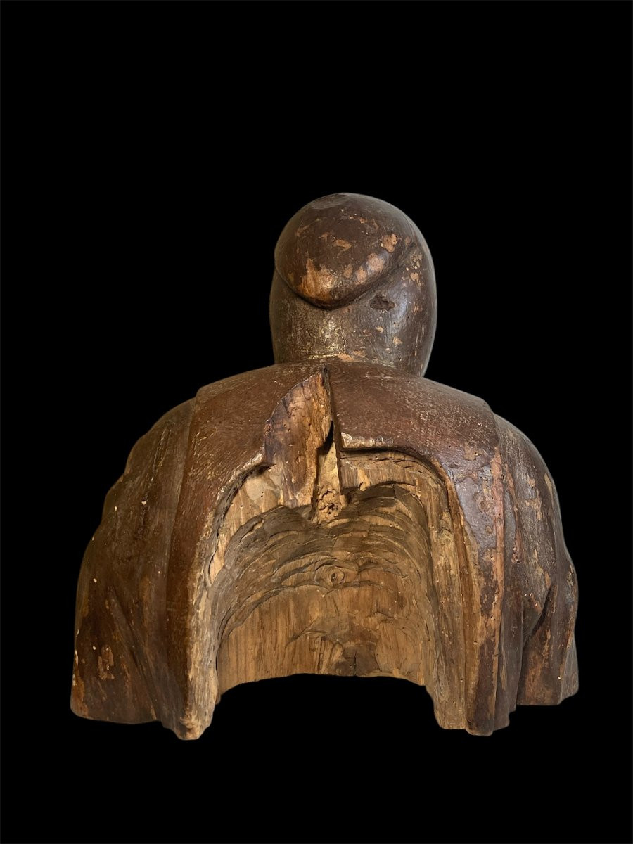 Ultimo quarto del XV sec. - Lombardia - Busto in legno di Sant'Antonio Abate-photo-1