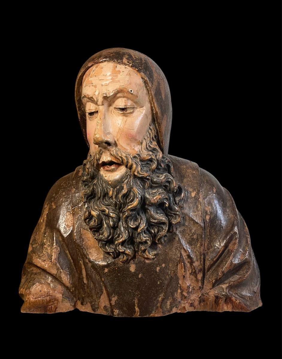 Ultimo quarto del XV sec. - Lombardia - Busto in legno di Sant'Antonio Abate