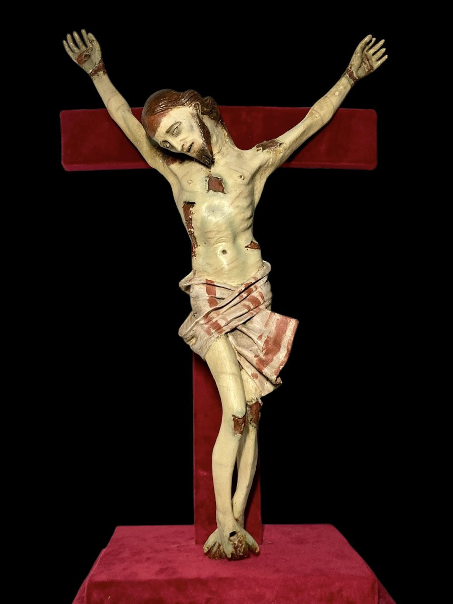 Napoli - II quarto del XVII secolo - Cristo Crocifisso lacerato - Cartapesta, legno e vetro-photo-3