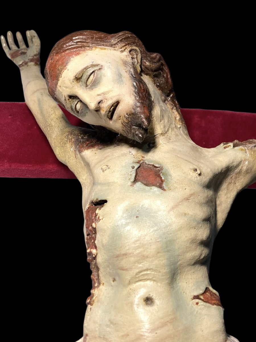 Napoli - II quarto del XVII secolo - Cristo Crocifisso lacerato - Cartapesta, legno e vetro-photo-4
