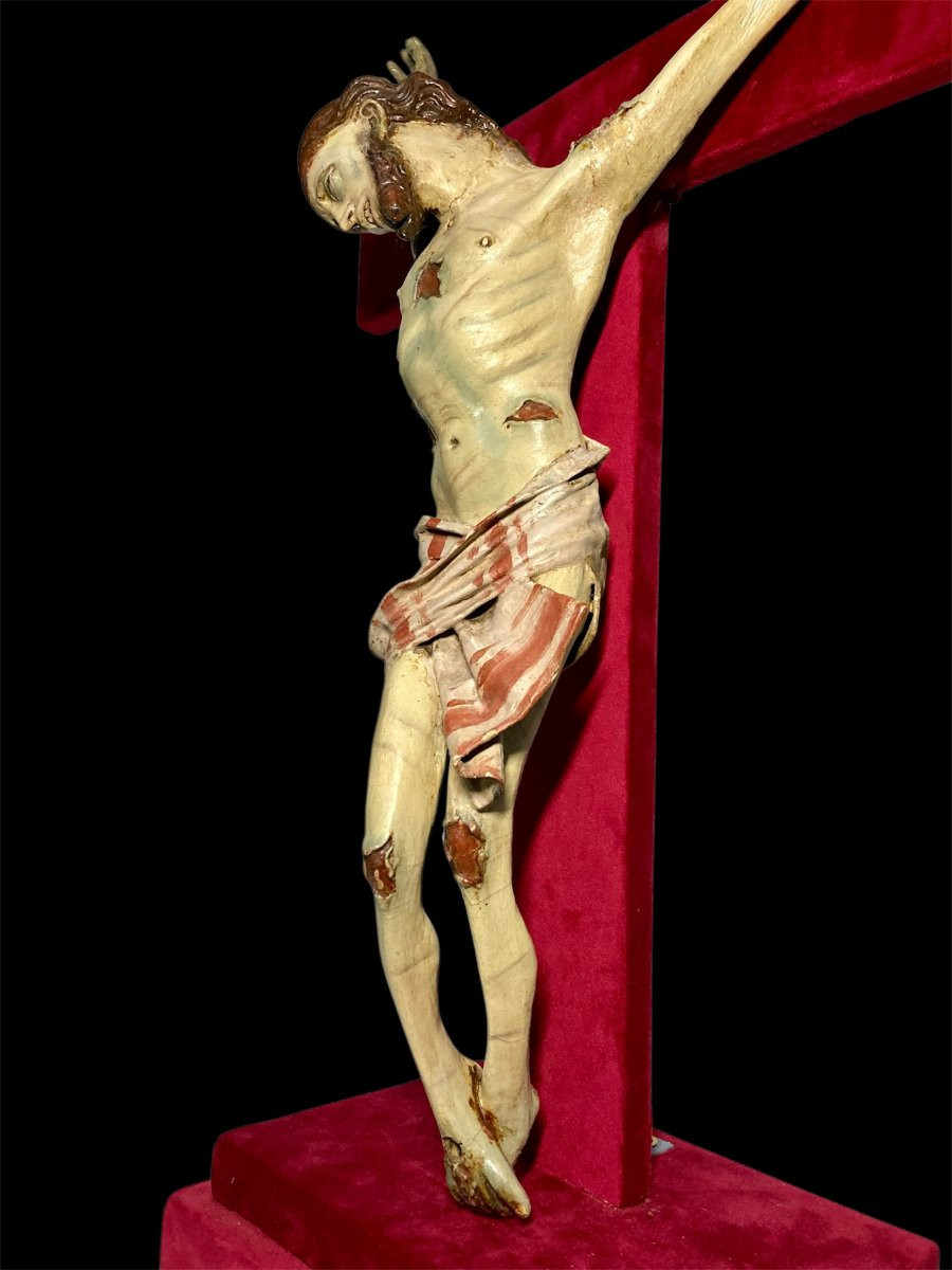 Napoli - II quarto del XVII secolo - Cristo Crocifisso lacerato - Cartapesta, legno e vetro-photo-3
