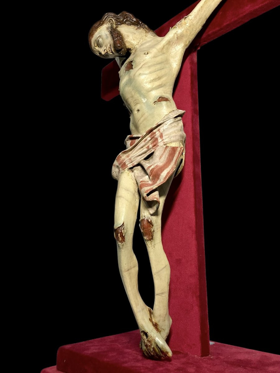 Napoli - II quarto del XVII secolo - Cristo Crocifisso lacerato - Cartapesta, legno e vetro-photo-4