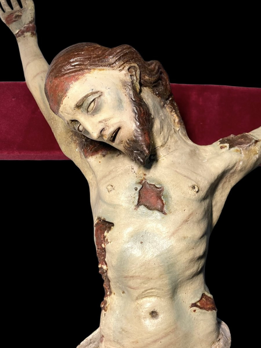 Napoli - II quarto del XVII secolo - Cristo Crocifisso lacerato - Cartapesta, legno e vetro-photo-5