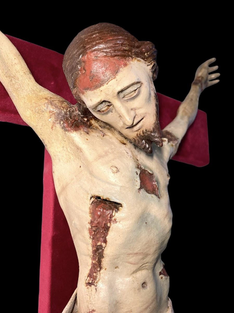 Napoli - II quarto del XVII secolo - Cristo Crocifisso lacerato - Cartapesta, legno e vetro-photo-6