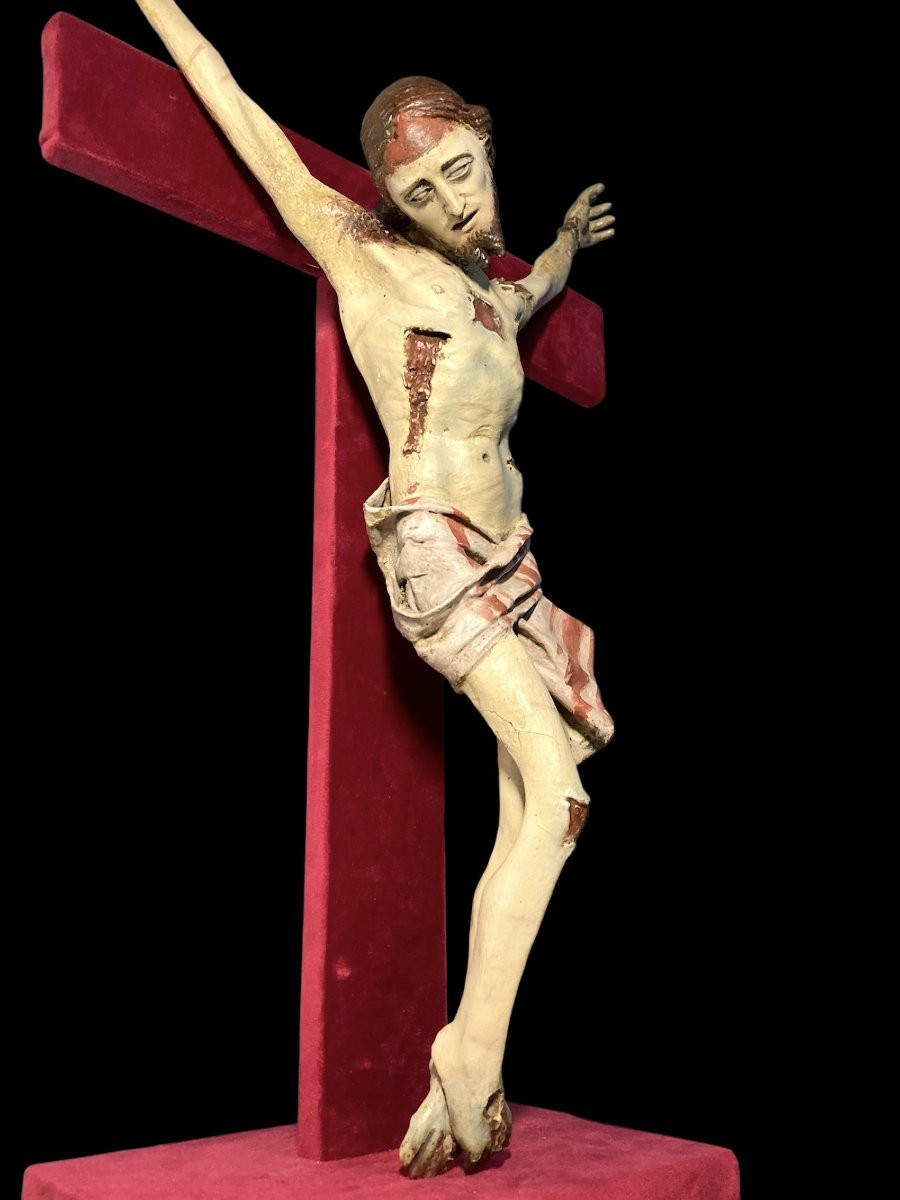 Napoli - II quarto del XVII secolo - Cristo Crocifisso lacerato - Cartapesta, legno e vetro-photo-8