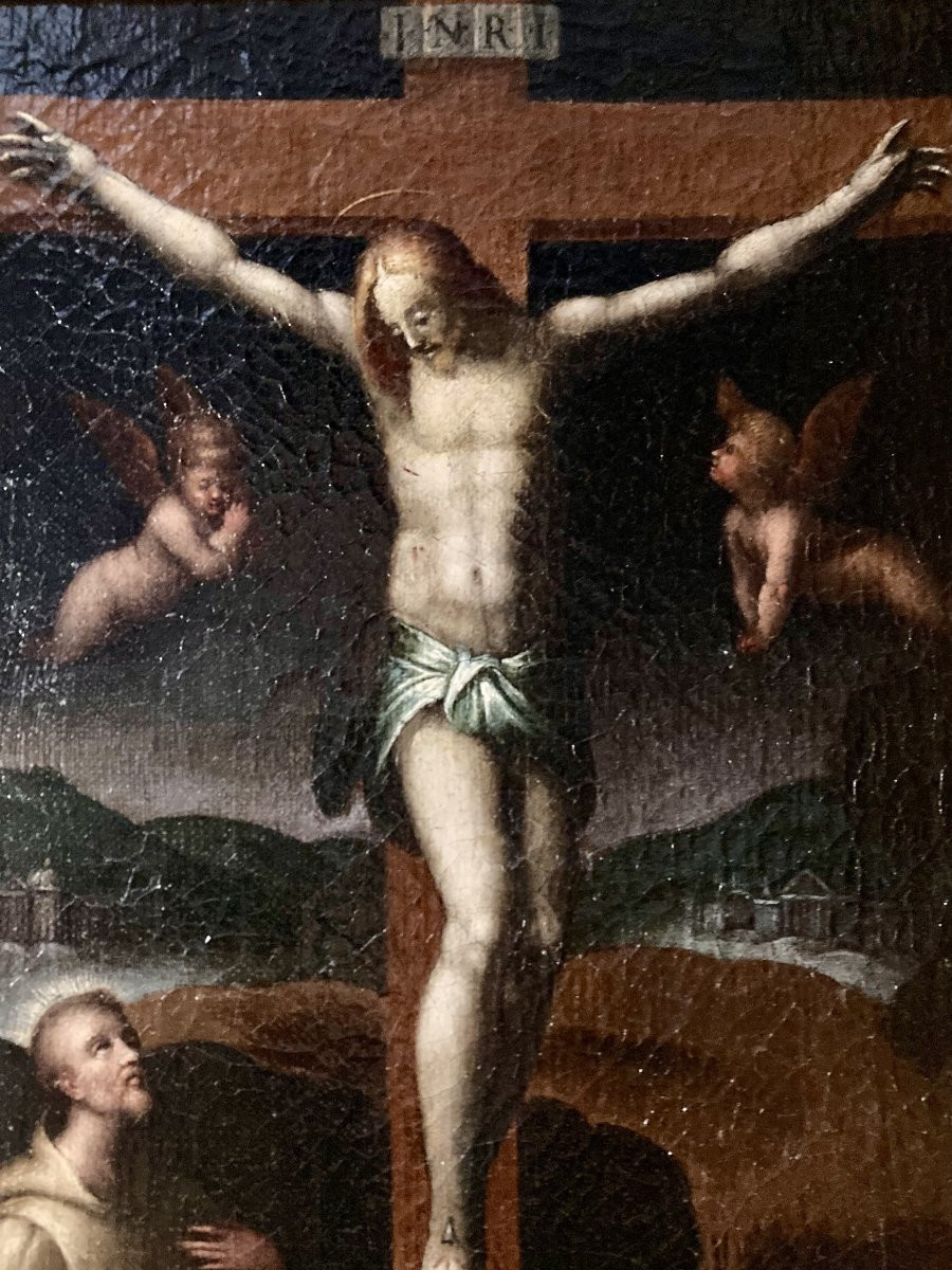 Francesco Morandini detto Il Poppi (Poppi 1544 - 1597 Firenze) - Scena di Crocifissione -photo-2