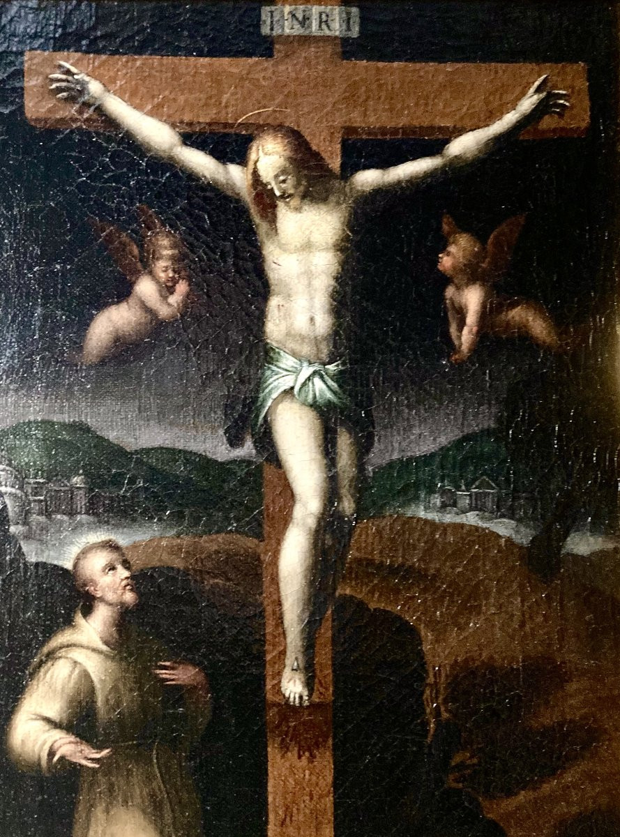 Francesco Morandini detto Il Poppi (Poppi 1544 - 1597 Firenze) - Scena di Crocifissione -photo-3