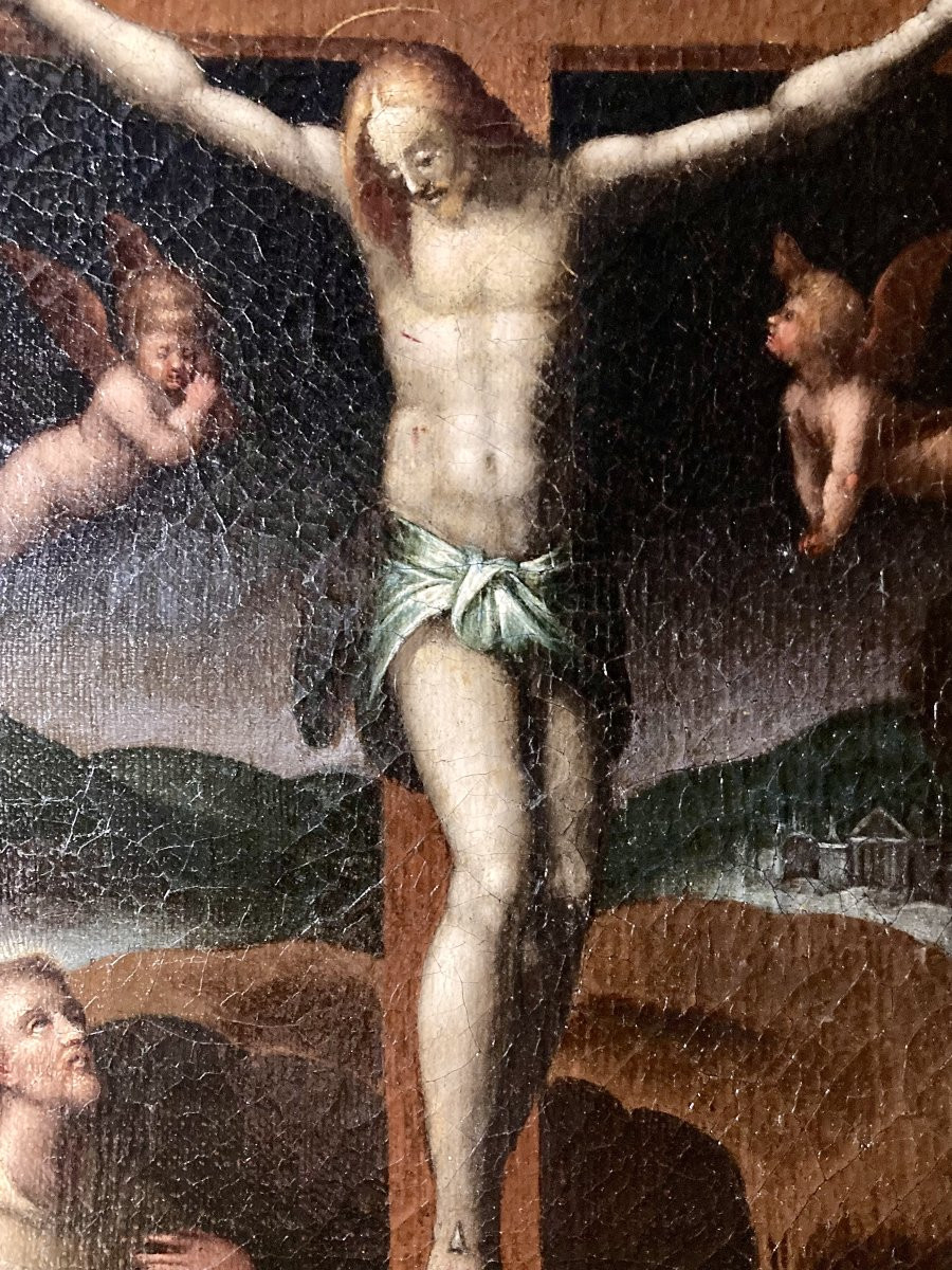 Francesco Morandini detto Il Poppi (Poppi 1544 - 1597 Firenze) - Scena di Crocifissione -photo-2