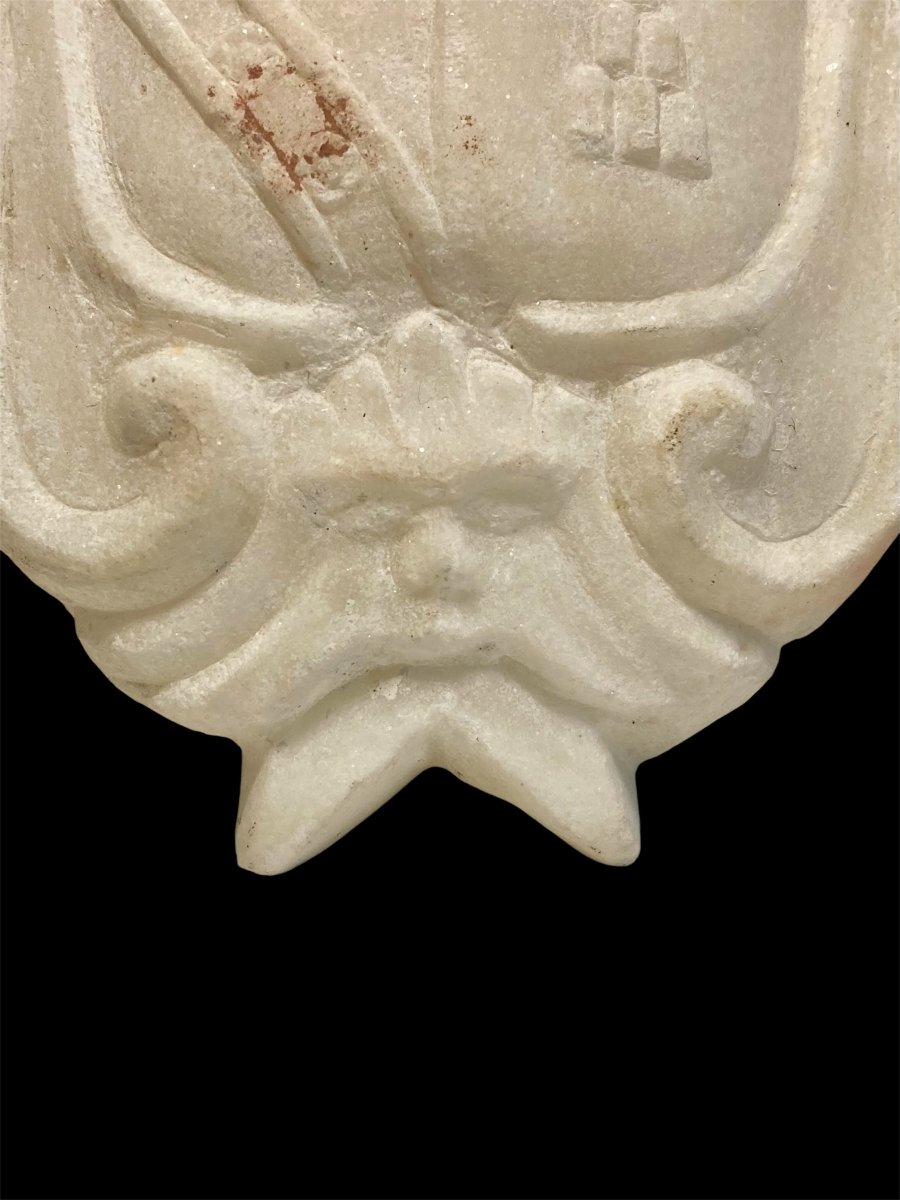 Stemma in marmo bianco del Cardinale Antonio Felice Chigi-Zondadari - Siena, circa 1712-photo-1