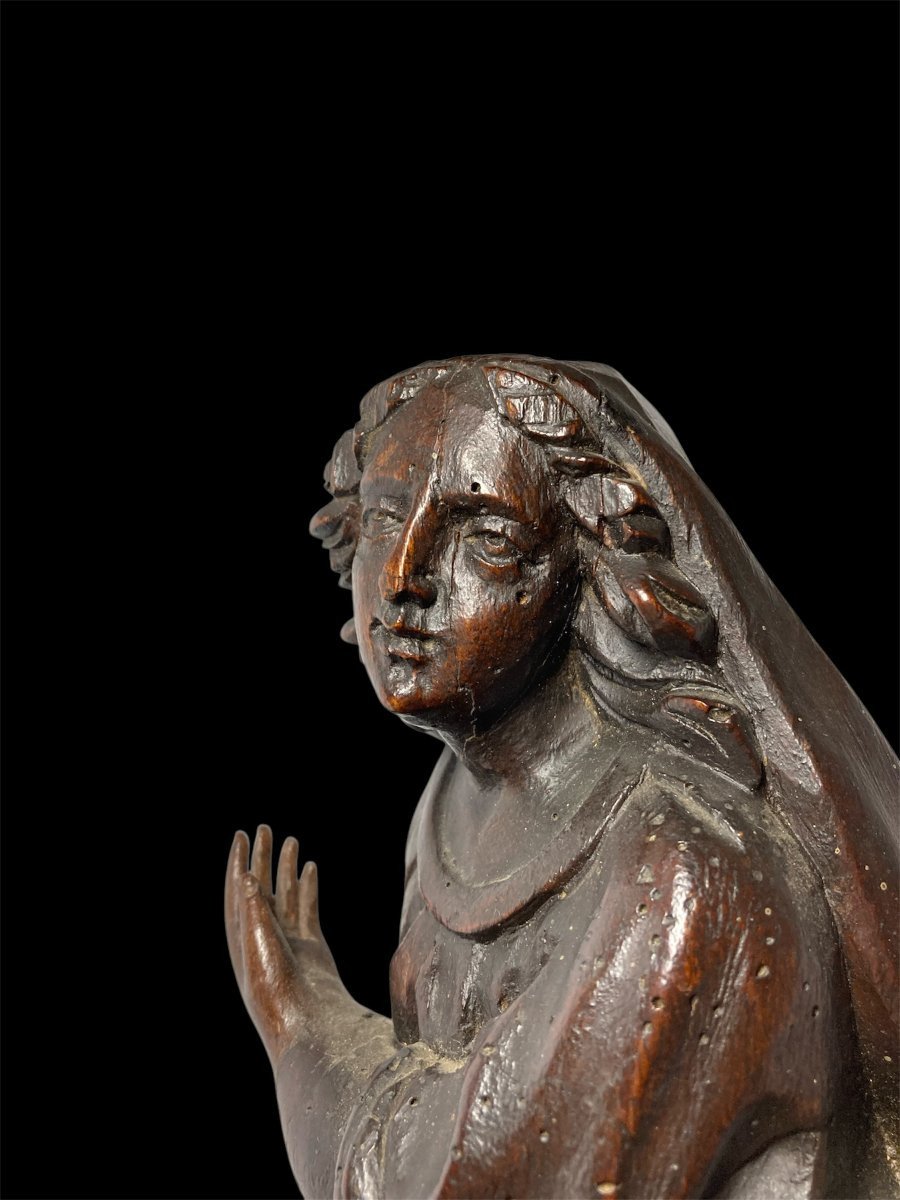 Inizi XVI secolo - Legno scolpito - Scultura fiamminga raffigurante La Maddalena-photo-1