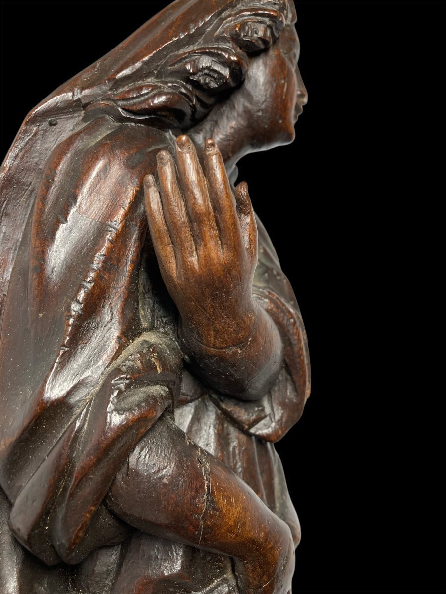 Inizi XVI secolo - Legno scolpito - Scultura fiamminga raffigurante La Maddalena-photo-8
